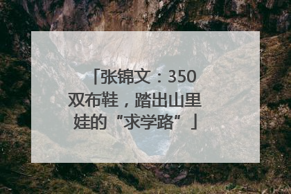 张锦文：350双布鞋，踏出山里娃的“求学路”