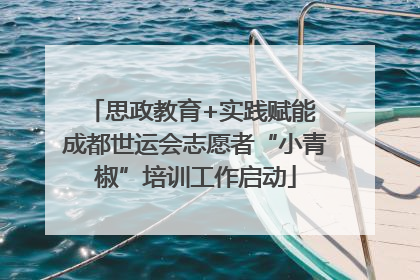 思政教育+实践赋能 成都世运会志愿者“小青椒”培训工作启动