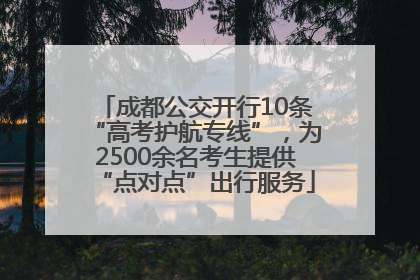 成都公交开行10条“高考护航专线”，为2500余名考生提供“点对点”出行服务