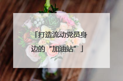 打造流动党员身边的“加油站”
