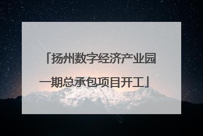 扬州数字经济产业园一期总承包项目开工
