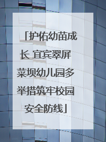护佑幼苗成长 宜宾翠屏菜坝幼儿园多举措筑牢校园安全防线
