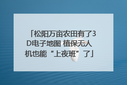 松阳万亩农田有了3D电子地图 植保无人机也能“上夜班”了