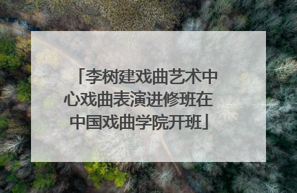李树建戏曲艺术中心戏曲表演进修班在中国戏曲学院开班