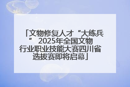 文物修复人才“大练兵” 2025年全国文物行业职业技能大赛四川省选拔赛即将启幕