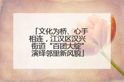 文化为桥、心手相连，江汉区汉兴街道“百团大绽”演绎邻里新风貌
