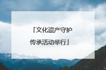文化遗产守护传承活动举行