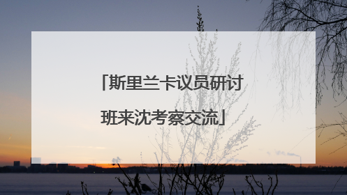 斯里兰卡议员研讨班来沈考察交流