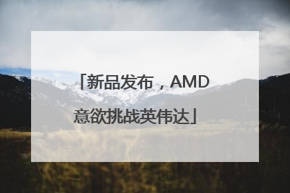 新品发布，AMD意欲挑战英伟达