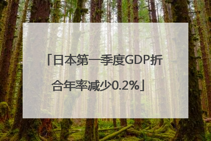 日本第一季度GDP折合年率减少0.2%