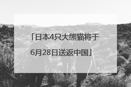 日本4只大熊猫将于6月28日送返中国