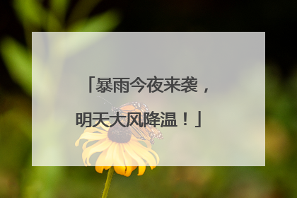 暴雨今夜来袭，明天大风降温！