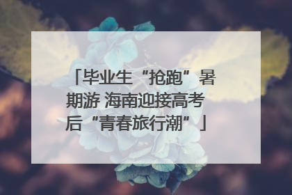 毕业生“抢跑”暑期游 海南迎接高考后“青春旅行潮”