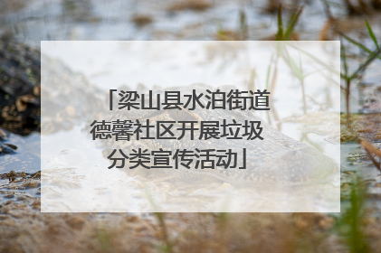 梁山县水泊街道德馨社区开展垃圾分类宣传活动