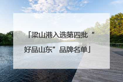 梁山港入选第四批“好品山东”品牌名单