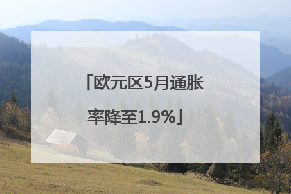 欧元区5月通胀率降至1.9%
