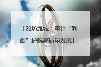潍坊潍城：审计“利剑”护航高质量发展
