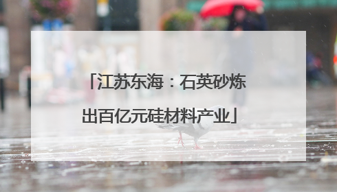江苏东海：石英砂炼出百亿元硅材料产业
