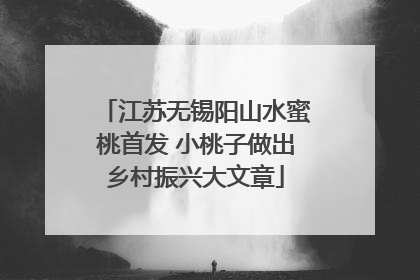 江苏无锡阳山水蜜桃首发 小桃子做出乡村振兴大文章