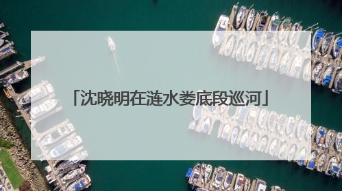 沈晓明在涟水娄底段巡河