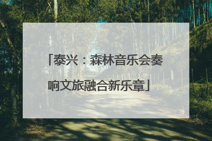 泰兴：森林音乐会奏响文旅融合新乐章
