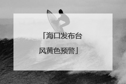 海口发布台风黄色预警