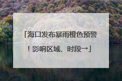 海口发布暴雨橙色预警！影响区域、时段→