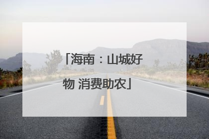 海南：山城好物 消费助农