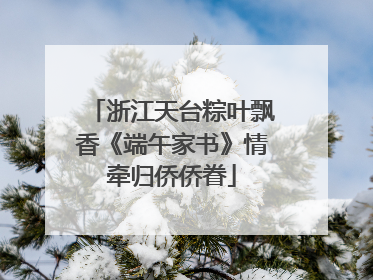 浙江天台粽叶飘香《端午家书》情牵归侨侨眷