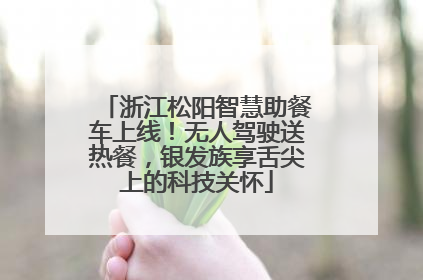 浙江松阳智慧助餐车上线！无人驾驶送热餐，银发族享舌尖上的科技关怀