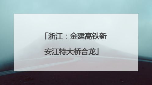 浙江：金建高铁新安江特大桥合龙