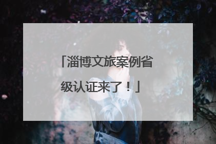 淄博文旅案例省级认证来了！