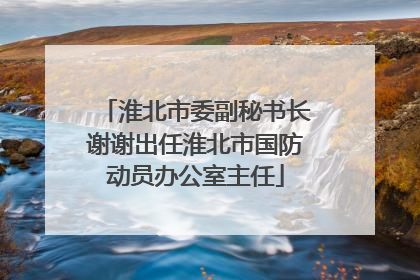 淮北市委副秘书长谢谢出任淮北市国防动员办公室主任