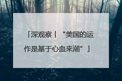 深观察丨“美国的运作是基于心血来潮”