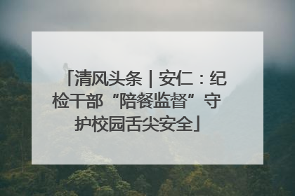 清风头条｜安仁：纪检干部“陪餐监督”守护校园舌尖安全