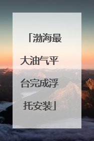 渤海最大油气平台完成浮托安装
