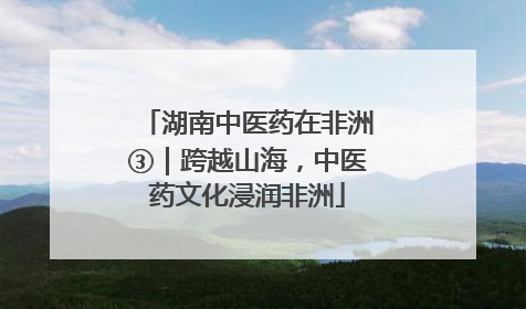 湖南中医药在非洲③｜跨越山海，中医药文化浸润非洲