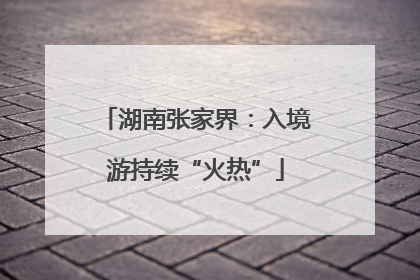 湖南张家界：入境游持续“火热”