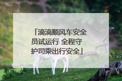 滴滴顺风车安全员试运行 全程守护司乘出行安全