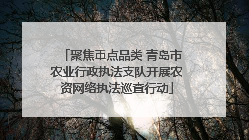 聚焦重点品类 青岛市农业行政执法支队开展农资网络执法巡查行动