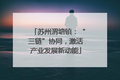苏州渭塘镇：“三链”协同，激活产业发展新动能