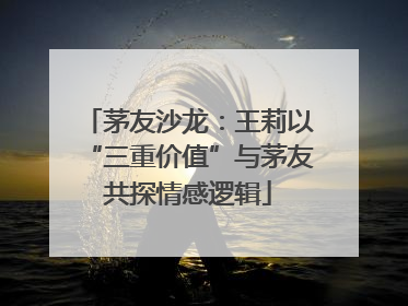 茅友沙龙：王莉以“三重价值”与茅友共探情感逻辑