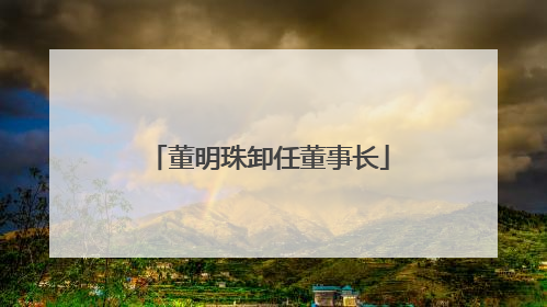 董明珠卸任董事长
