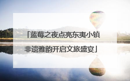 蓝莓之夜点亮东夷小镇 非遗雅韵开启文旅盛宴
