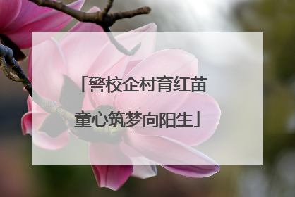 警校企村育红苗 童心筑梦向阳生