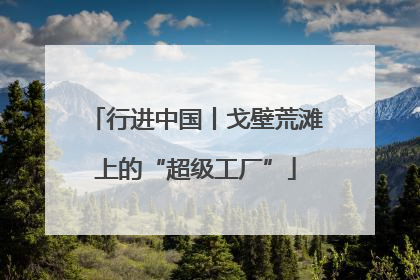 行进中国丨戈壁荒滩上的“超级工厂”