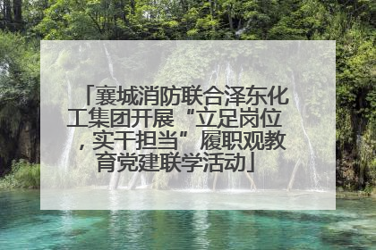 襄城消防联合泽东化工集团开展“立足岗位，实干担当”履职观教育党建联学活动