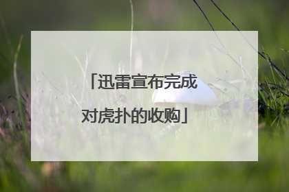 迅雷宣布完成对虎扑的收购