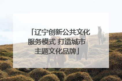辽宁创新公共文化服务模式 打造城市主题文化品牌