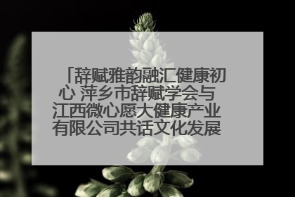辞赋雅韵融汇健康初心 萍乡市辞赋学会与江西微心愿大健康产业有限公司共话文化发展新篇（图）